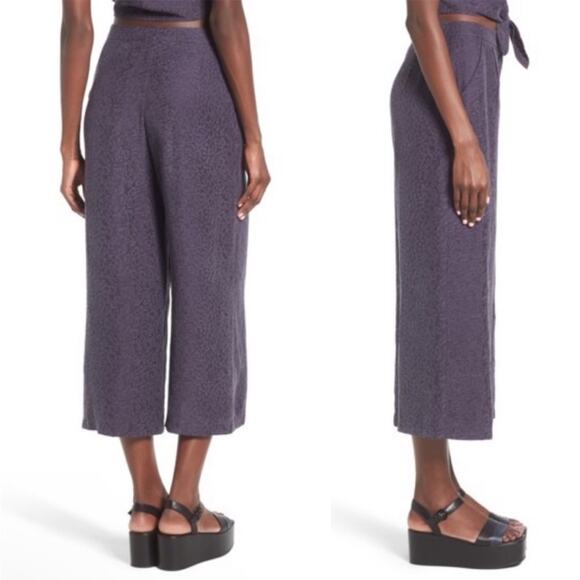 Astr The Label High Waist Wide Leg Crop Pants Size L - Picture 2 of 9